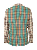 COMME DES GARÇONS contrasting panel checked blazer