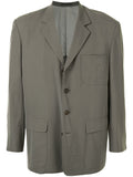 Yohji Yamamoto structured shoulders buttoned blazer