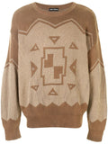 Issey Miyake geometric embroidery jumper