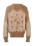 Issey Miyake geometric embroidery jumper