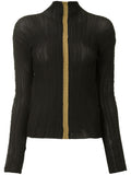 Issey Miyake semi-sheer pleated top
