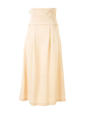 Comme Des Garçons high-waisted belted midi skirt