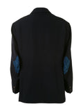 Yohji Yamamoto Pour Homme reversible denim trim single-breasted blazer