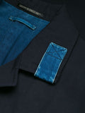 Yohji Yamamoto Pour Homme reversible denim trim single-breasted blazer