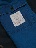 Yohji Yamamoto Pour Homme reversible denim trim single-breasted blazer