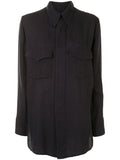 Yohji Yamamoto elongated semi-sheer shirt