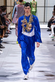 COMME des GARÇONS HOMME PLUS blue square detailed pants