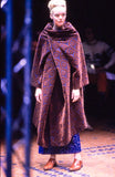 COMME DES GARÇONS flocked floral pinstripe skirt
