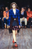 COMME DES GARÇONS velvet and check short coat