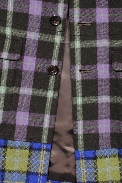 Green plaid sales wool jacket