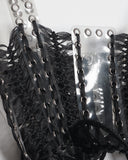 noir kei ninomiya COMME des GARÇONS braided plastic bralette
