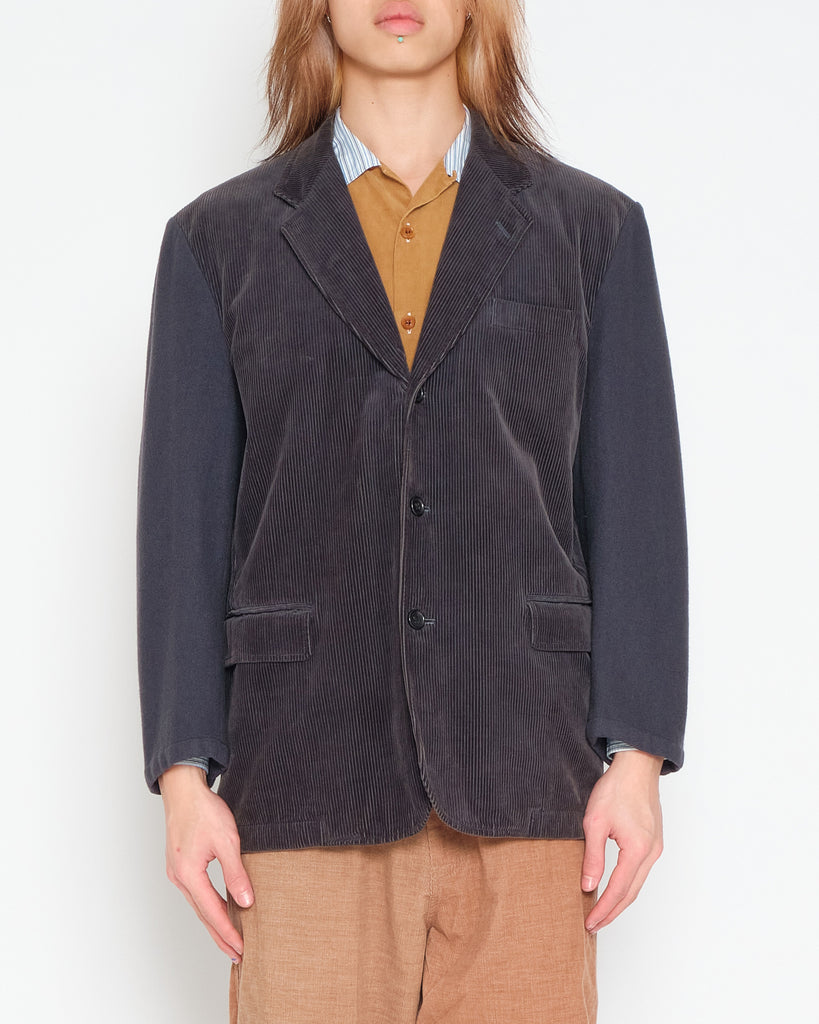 COMME des GARÇONS HOMME super-imposed corduroy and felt jacket