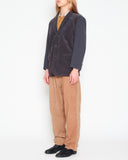 COMME des GARÇONS HOMME super-imposed corduroy and felt jacket
