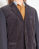 COMME des GARÇONS HOMME super-imposed corduroy and felt jacket