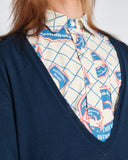 COMME des GARÇONS HOMME PLUS deep plunge v-neck knit