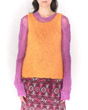 Yohji Yamamoto orange mohair vest