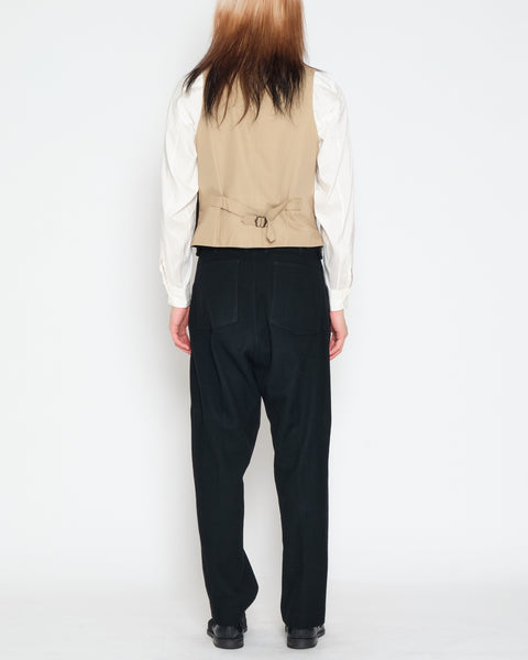 トップス Yohji Yamamoto Pour Homme Knit Vest Yohji Yamamoto POUR HOMME Asymmetric Pattern Vest （White