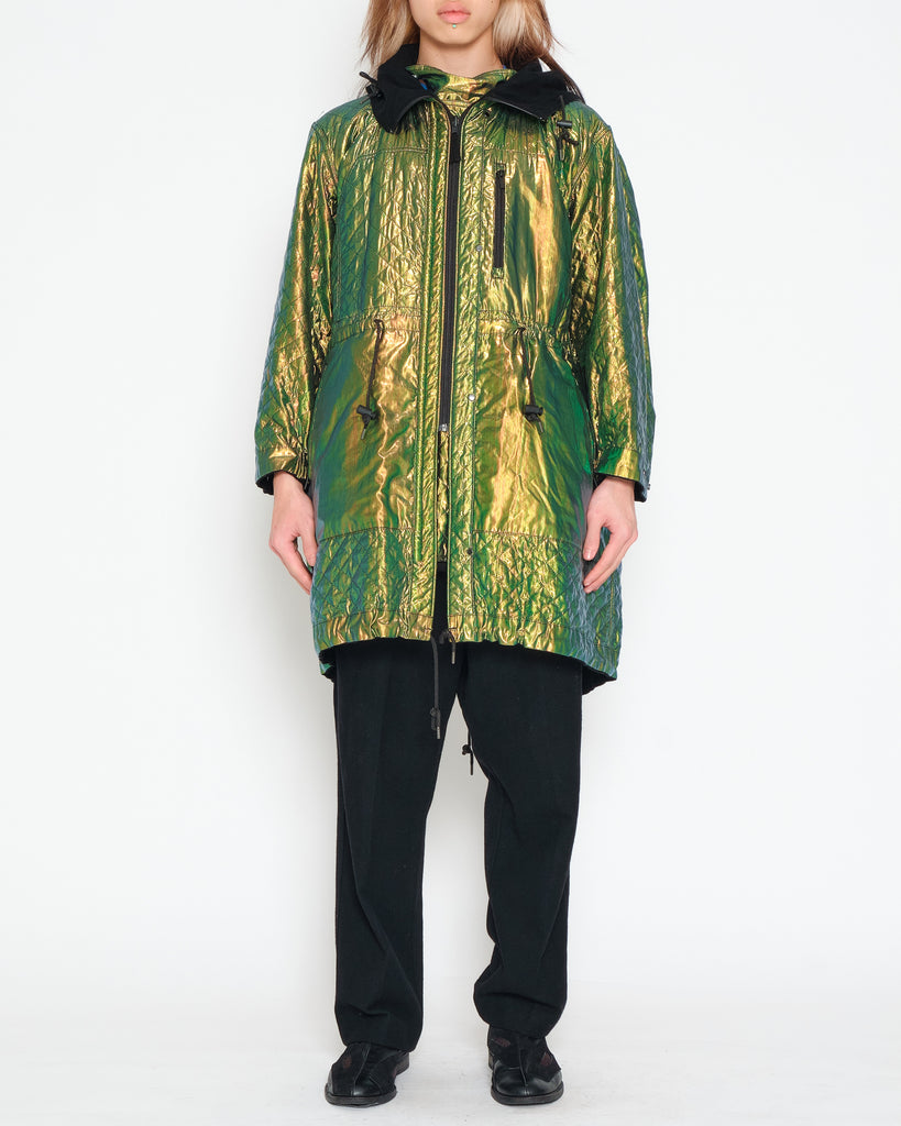 Issey Miyake quilted beatle coat