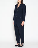 Yohji Yamamoto elongated front suit