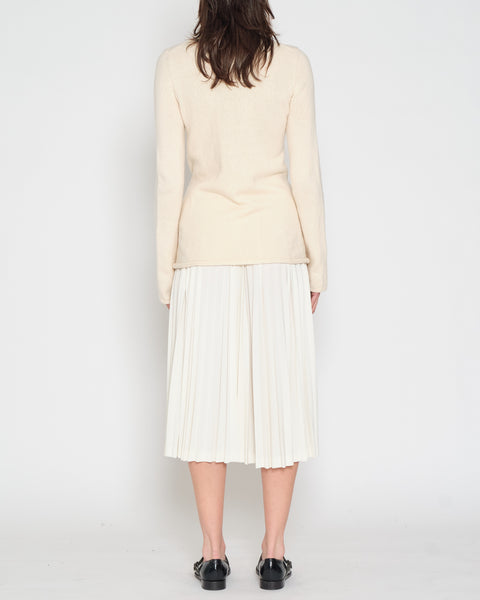 COMME des GARÇONS cream pleated skirt – dot COMME