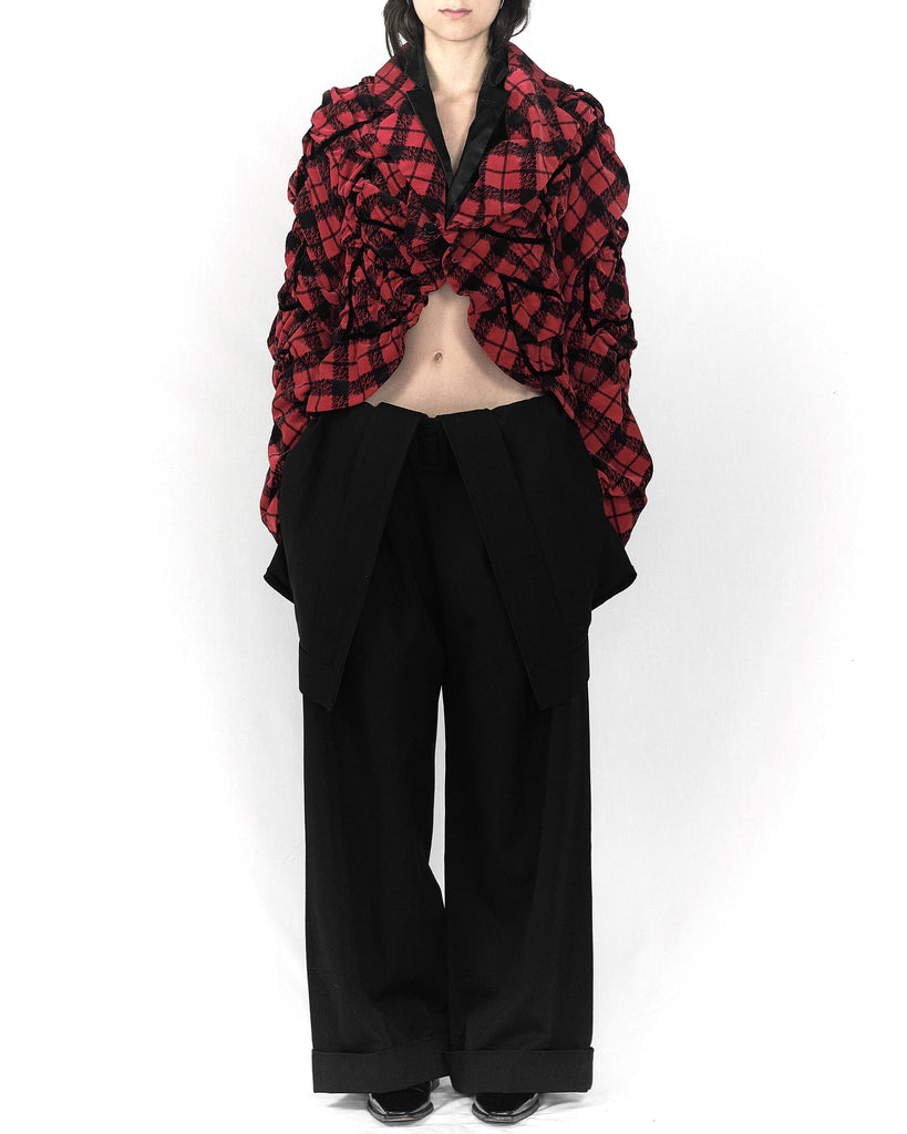 COMME des GARÇONS scrunched velvet love heart jacket
