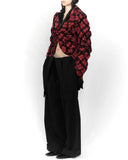 COMME des GARÇONS scrunched velvet love heart jacket