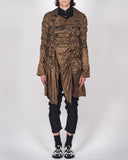COMME des GARÇONS HOMME PLUS lustrous bunched up trench coat