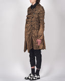 COMME des GARÇONS HOMME PLUS lustrous bunched up trench coat