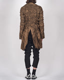 COMME des GARÇONS HOMME PLUS lustrous bunched up trench coat