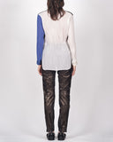 İssey Miyake sheer colour block shirt