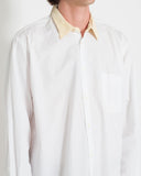 COMME des GARÇONS SHIRT leather collar shirt