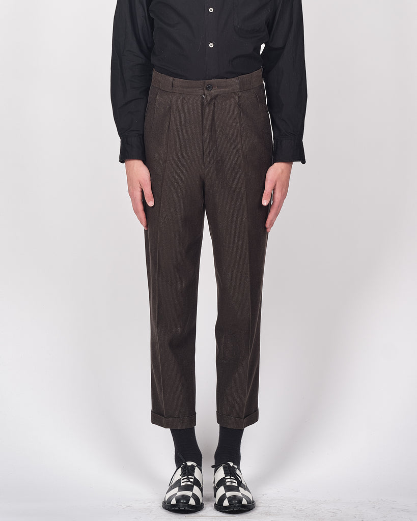 Yohji Yamamoto Pour Homme glitter thread trousers