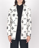 YOHJI YAMAMOTO monogram asymmetric jacket