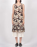 COMME des GARÇONS tricot circle embroidered sheer dress