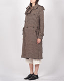 JUNYA WATANABE COMME des GARÇONS houndstooth frayed trench coat
