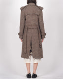 JUNYA WATANABE COMME des GARÇONS houndstooth frayed trench coat