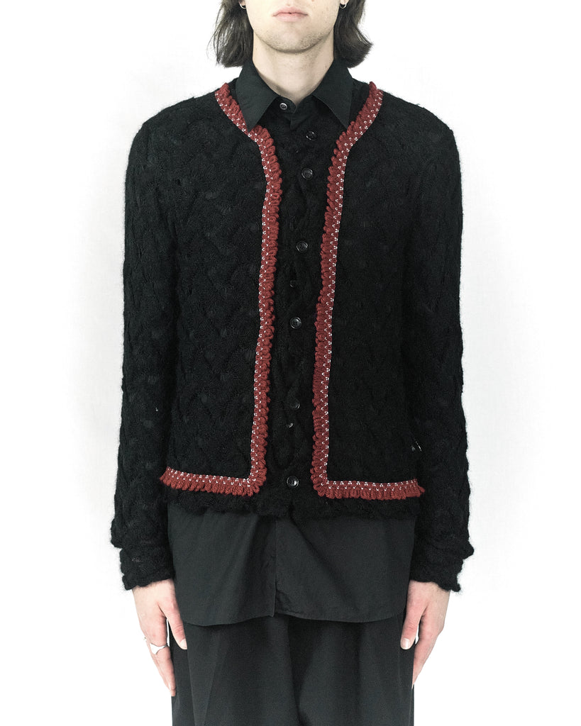 COMME des GARÇONS HOMME PLUS lace buttoned cardigan