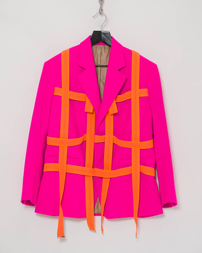 Walter van Beirendonck seatbelt strap jacket