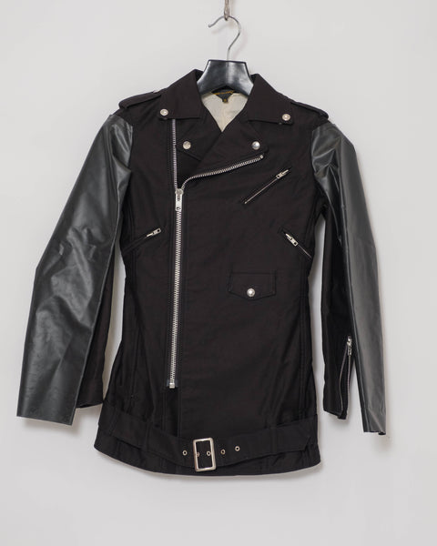 COMME des GARÇONS double sleeve biker jacket