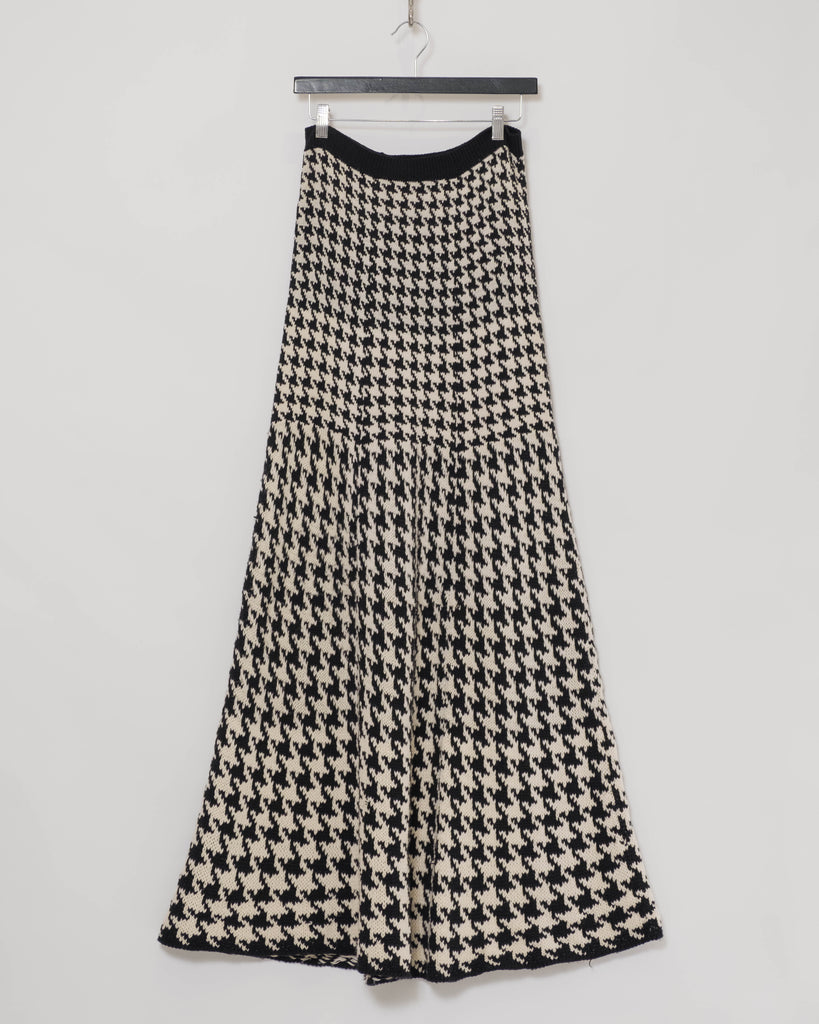 Yohji Yamamoto houndstooth knit skirt
