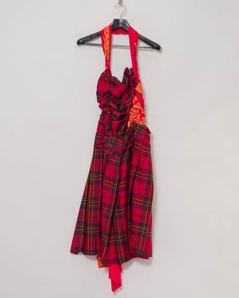 COMME des GARÇONS tartan mash up dress