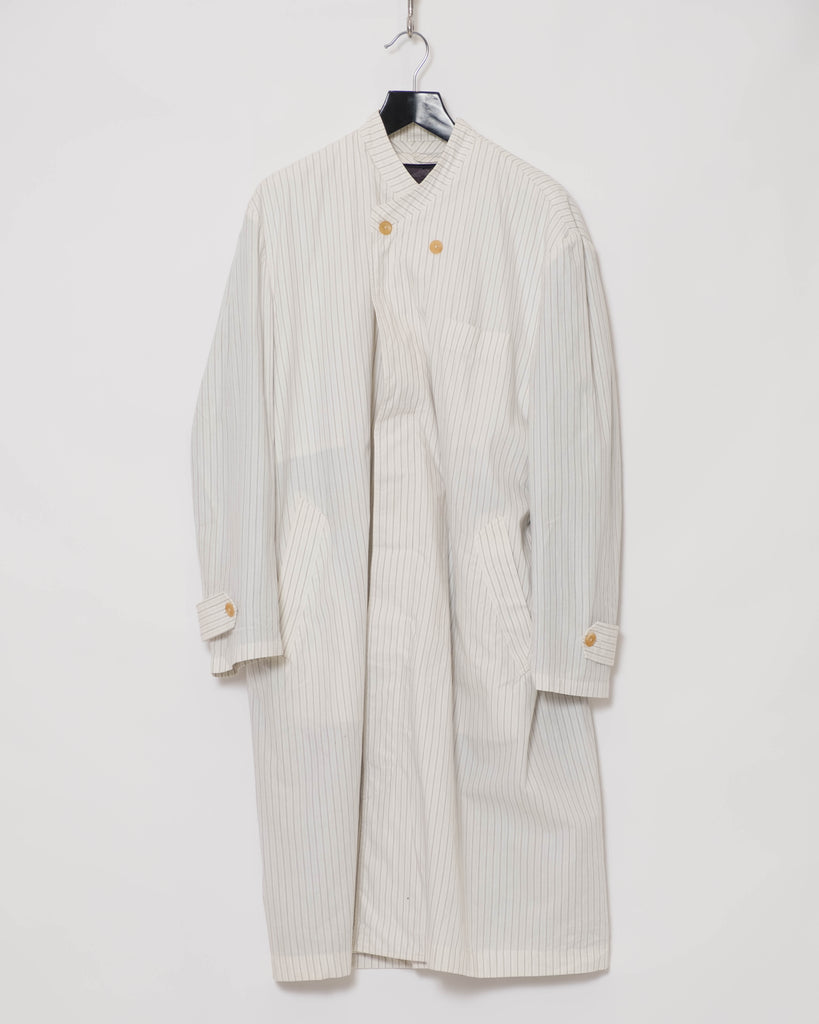 Yohji Yamamoto Pour Homme reversible pinstripe coat