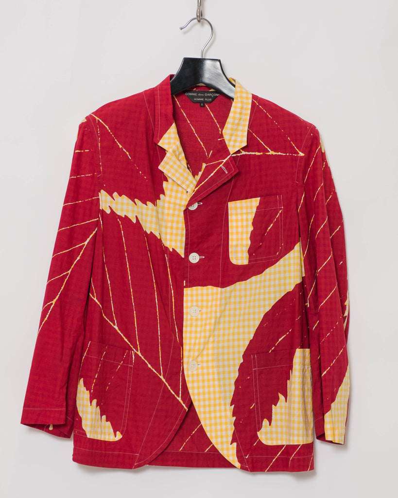 COMME des GARÇONS HOMME PLUS leaf print jacket