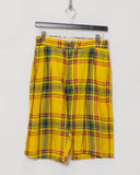 COMME des GARÇONS Homme Plus yellow tartan shorts