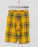 COMME des GARÇONS Homme Plus yellow tartan shorts