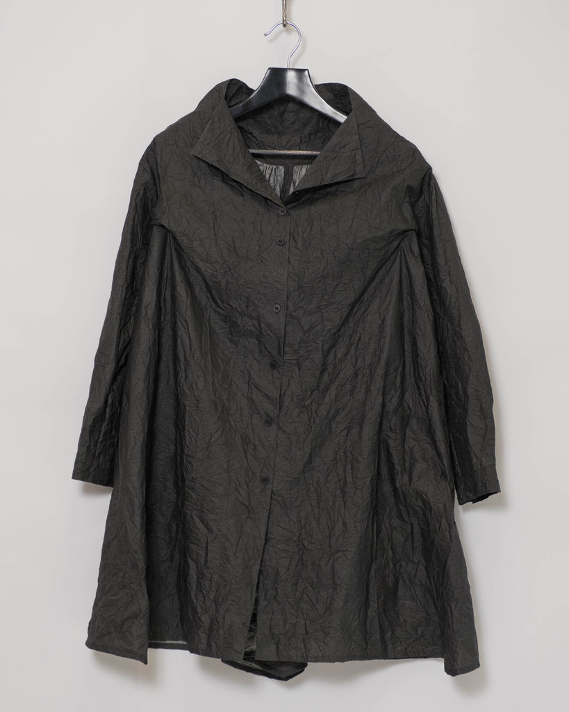 ISSEY MIYAKE crinkle parachute shirt coat