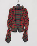 COMME des GARÇONS tartan scarf sleeve top