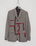 COMME des GARÇONS HOMME PLUS scarred tartan jacket