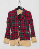 COMME des GARÇONS Homme Plus Evergreen tartan boiled wool jacket