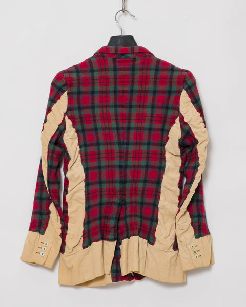 COMME des GARÇONS Homme Plus Evergreen tartan boiled wool jacket